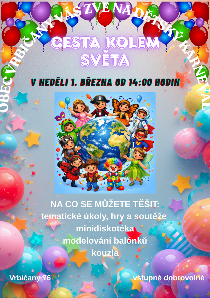 Pozvánka na&nbsp;dětský karneval 